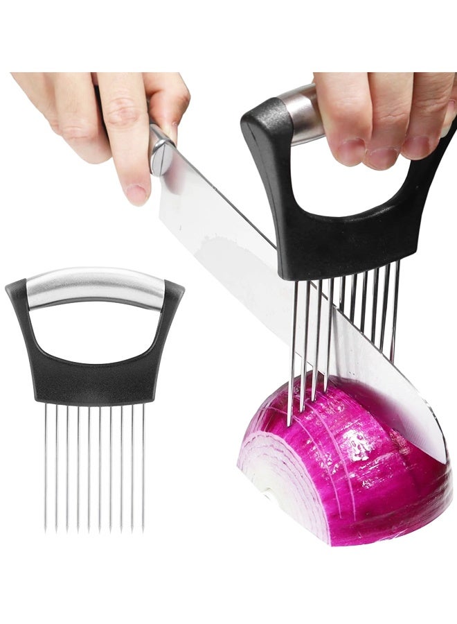 حامل بصل للتقطيع، قطاعة خضراوات للبطاطس والأفوكادو والبيض، أداة مساعدة لتقطيع الطعام للفواكه والليمون واللحوم - Image 1